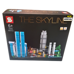 The Skyline Building Blocks Set – 908+ Pieces | City Architecture Model Kit | STEM Creative Toy