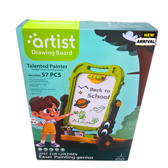 Artist Drawing Board – Talented Painter 57 PCS | Double-Sided Magnetic Easel for Kids | Educational Art & Creativity Set