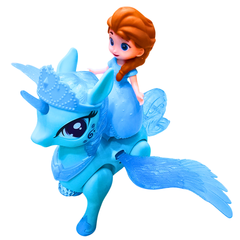 Princess Riding Magical Unicorn Toy – Enchanting Unicorn with Moving Wings & Princess Doll | Interactive Light-Up Unicorn for Kids