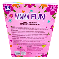 Lamma Fun Total Glam Girls Makeup Collection – Kid-Friendly Makeup Kit with Brushes, Mirror & Glitter | Ages 5+