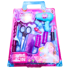 Kids Hair Styling & Beauty Salon Playset – Hair Dryer, Scissors, Curlers & More | Pretend Play Kit for Ages 3+