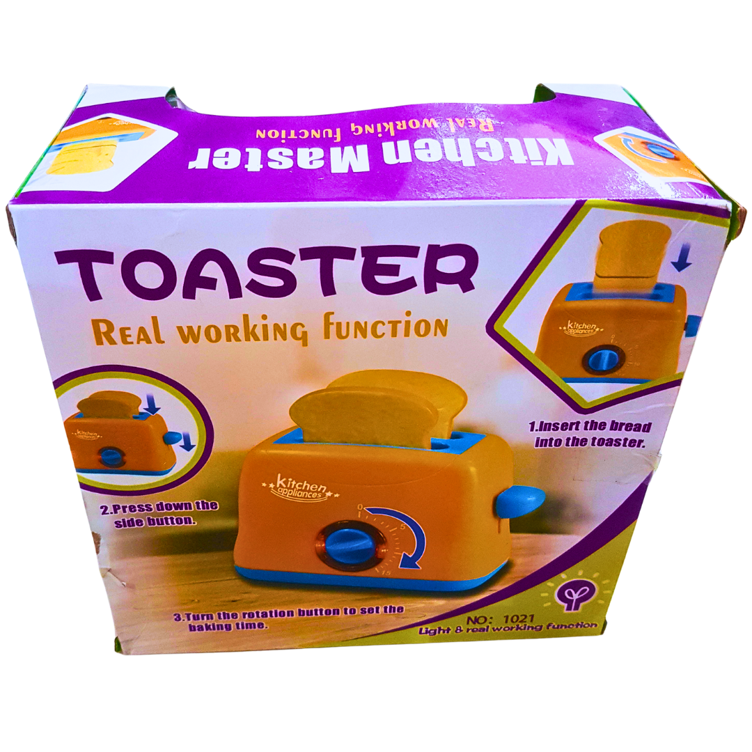 Kitchen Master Toy Toaster with Realistic Toasting Action – Fun Pretend Play Kitchen Appliance | Ages 3+