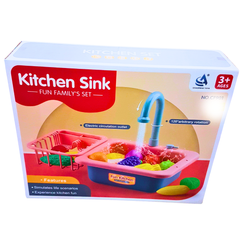 Kids Kitchen Sink Playset – Fun Family’s Set with Realistic Water Circulation | Ages 3+