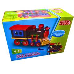 DIY Steam Train 75-Piece Assembly Toy with Light & Sound Effects – Educational Train Series for Kids 6+