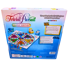 Trivial Pursuit Family Edition Board Game – Fun Trivia Game for Kids & Adults | 2400 Questions | Ages 8+