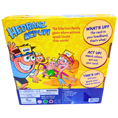 Hedbanz Act Up! Family Game – Fast-Paced Acting & Guessing Game | Ages 8+ | 2-6 Players