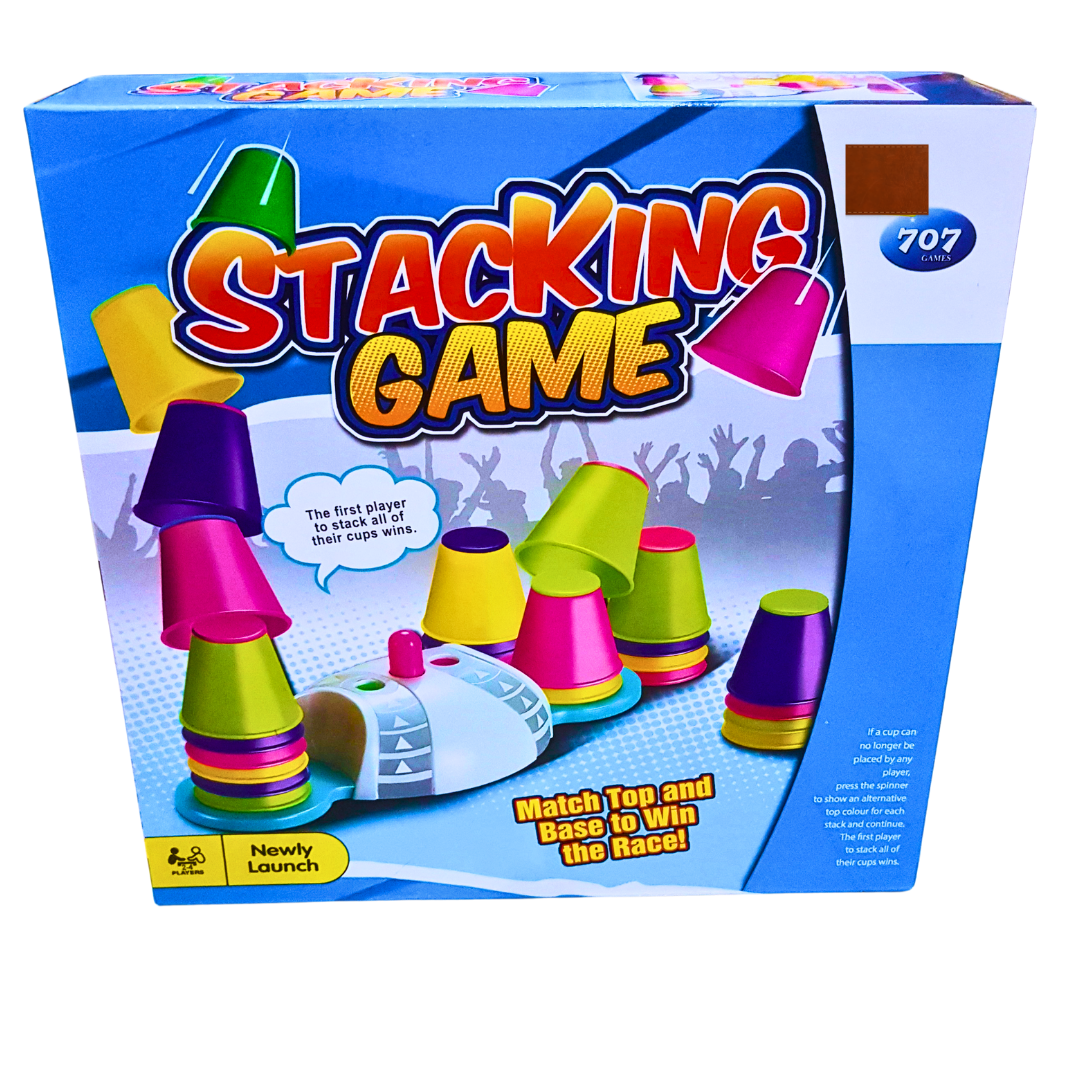 Speed Stacking Game for Kids – Colorful Cup Stacking Race with Spinner | Ages 3+ | 2+ Players