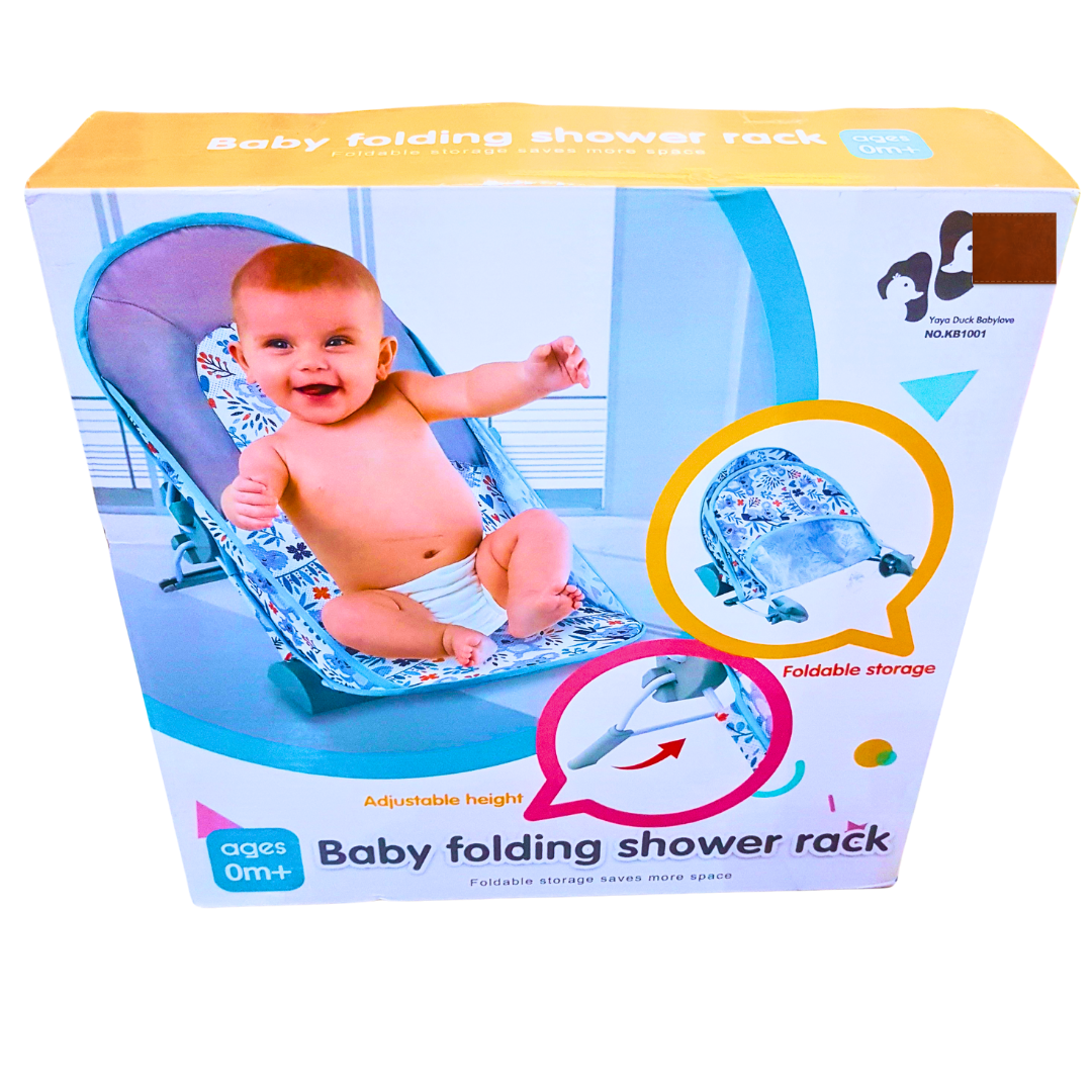 Adjustable Baby Folding Shower Rack – Comfortable and Foldable Baby Bath Seat