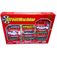 10-Pack StreetMachine Vehicle Play Set – Police, Fire, and Military Toy Cars for Kids 3+ Years