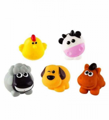 WIN FUN My Farm Pals Set Set of 5 soft animals of the farm to the bathroom and other games. Includes a chick, a sheep, a puppy, a cow and a horse. Designed in children from 6 months when start to associate pictures and sounds. Presented in plastic tube.