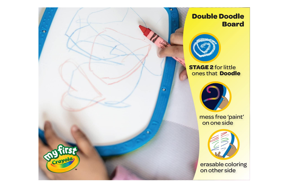 Crayola 811399 My First Double Doodle Board 3 Washable Crayons