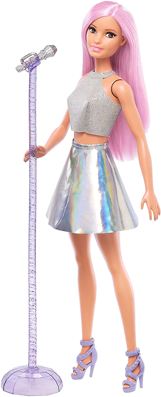 Barbie Pop Star Doll with Microphone, Multicolour