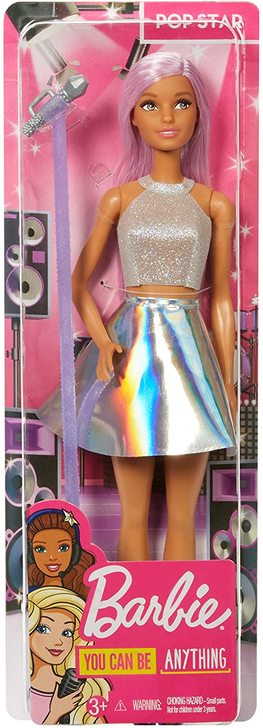 Barbie Pop Star Doll with Microphone, Multicolour