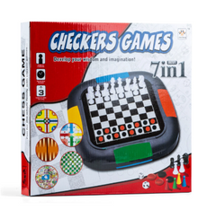 Checkers Chess Board Game 7 In 1-2882-23C1