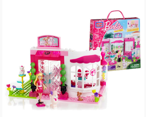 BARBIE Mega Bloks Pet Shop 98 Piece Building Block-80224